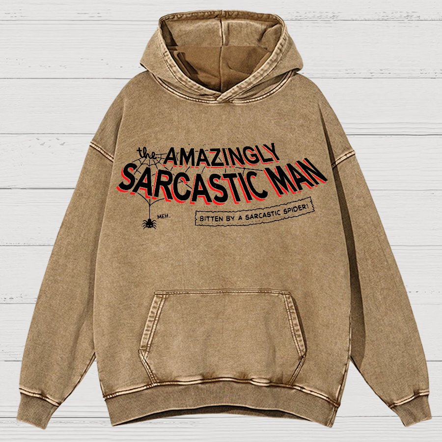 Amazingly Sarcastic Man Vintage Distressed Hoodie