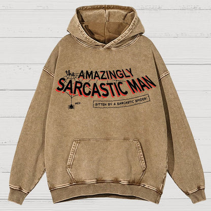 Amazingly Sarcastic Man Vintage Distressed Hoodie