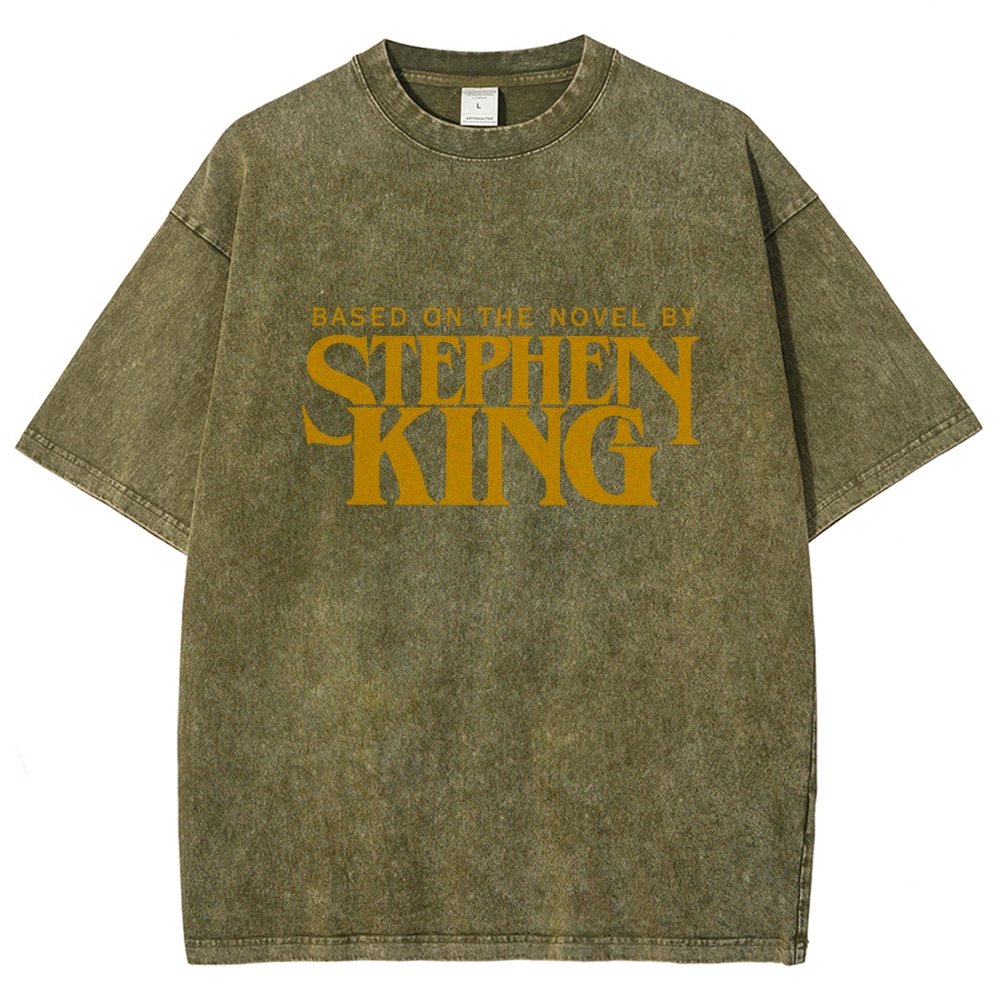 Based On A Novel By Horror Writer Vintage Distressed T-shirt