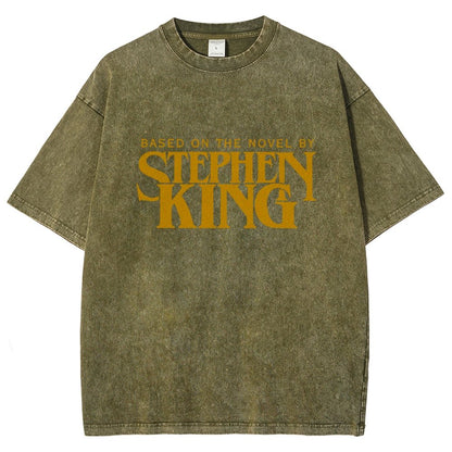 Based On A Novel By Horror Writer Vintage Distressed T-shirt