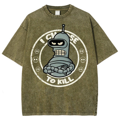 I Choose To Kill Vintage Distressed T-shirt