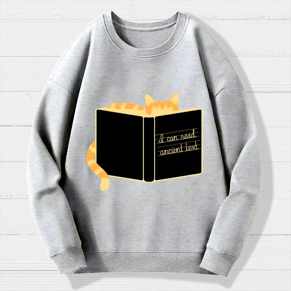 Ancient Text Geek Cotton Sweatshirt