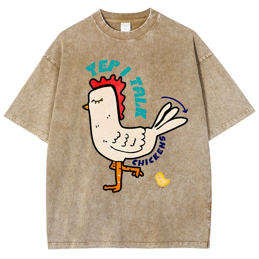 Best Yep I Talk To Chickens Vintage Distressed T-shirt
