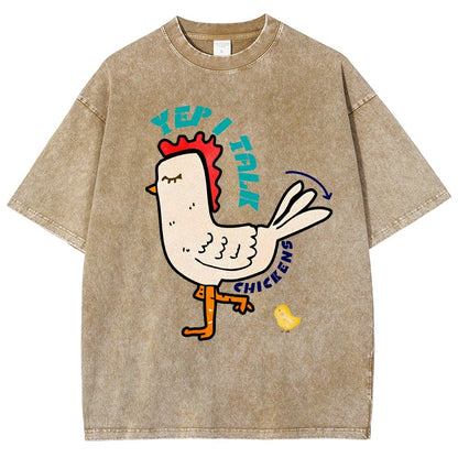 Best Yep I Talk To Chickens Vintage Distressed T-shirt