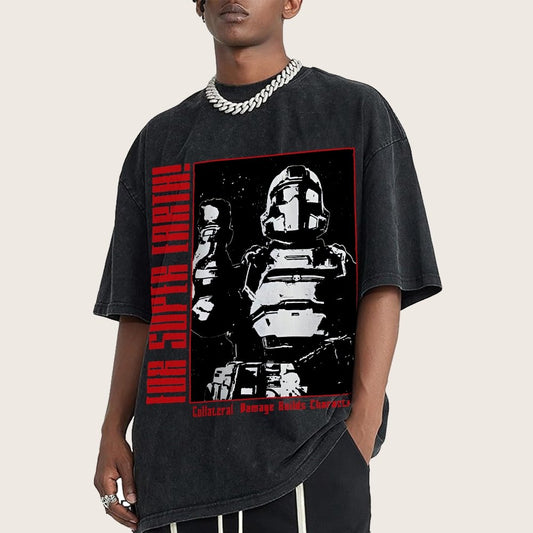 Tactical Star Soldier Vintage Distressed T-shirt