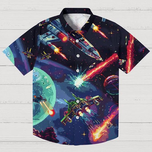 Space spaceship Geek Hawaiian Shirt