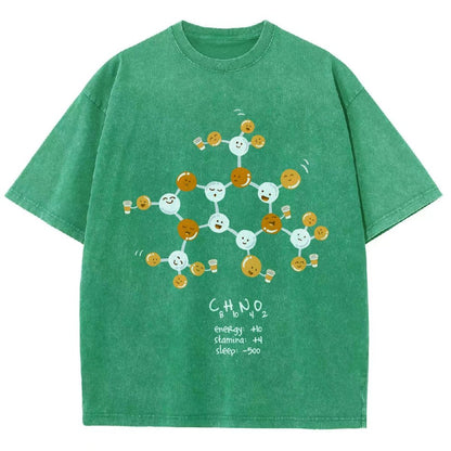 Caffeine Power Up Vintage Distressed T-shirt