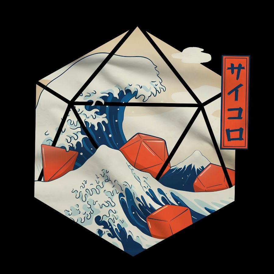 Great Wave of Dice Geeky T-Shirt