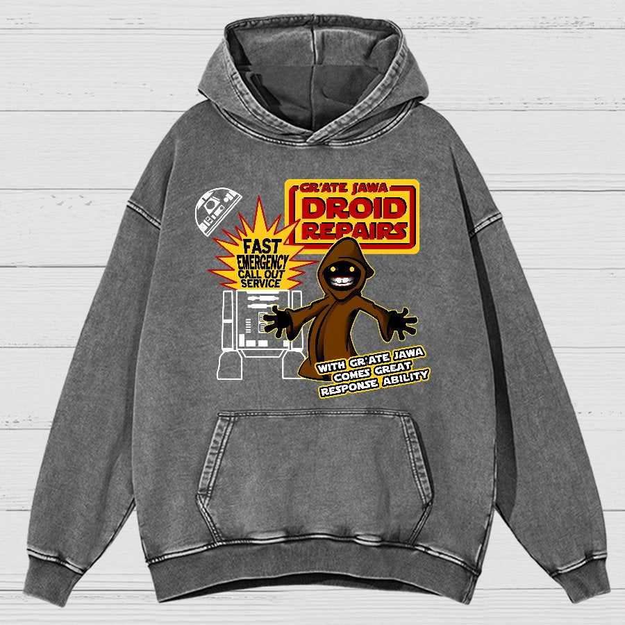 Robot Maintenance Vintage Distressed Hoodie