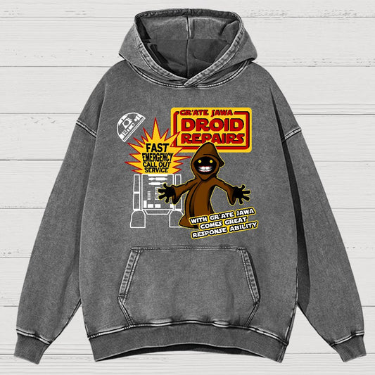 Robot Maintenance Vintage Distressed Hoodie