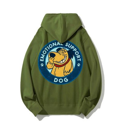 Dog Support Or Not? Printed Back Unisex Cotton Hoodie
