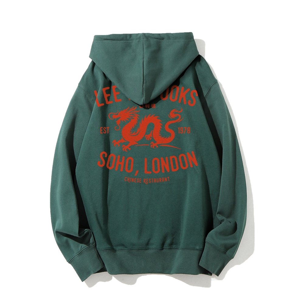 Lee Ho Fooks Printed Back Cotton Hoodie