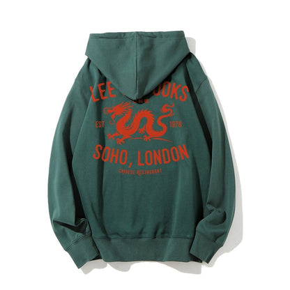 Lee Ho Fooks Printed Back Cotton Hoodie