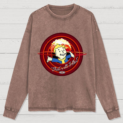 That's all folks Washed Long Sleeve Tee