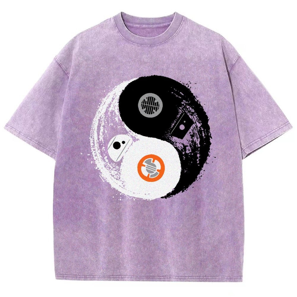 Robot Balance Vintage Distressed T-shirt