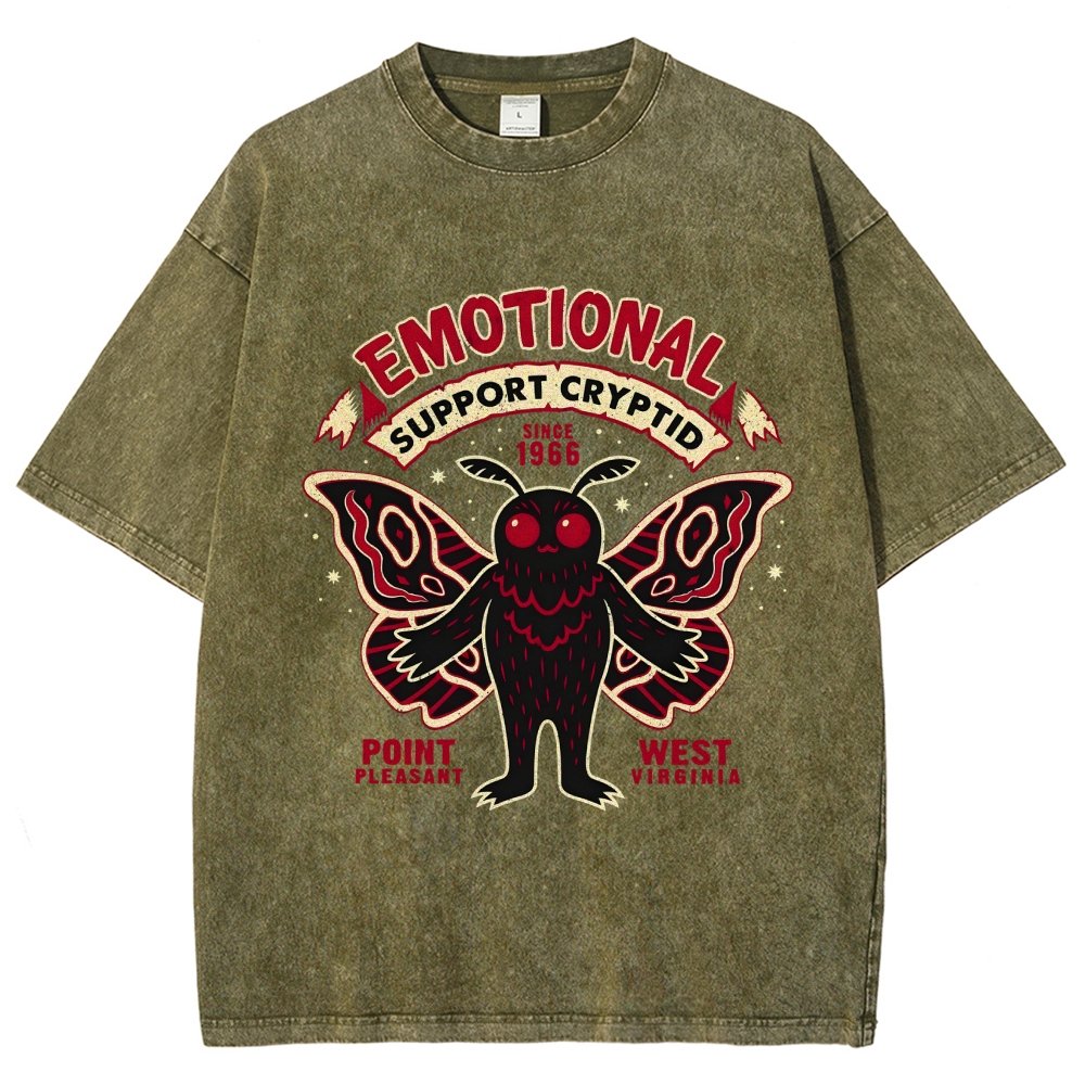 Emotional Support Cryptid Vintage Distressed T-shirt