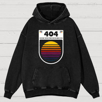 404 Decade Not Found Vintage Distressed Hoodie