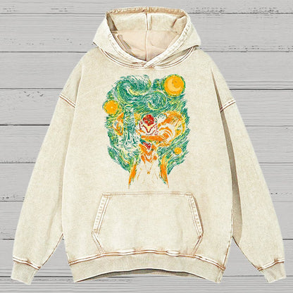 Cosmic Hunter Vintage Distressed Hoodie