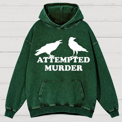 Attempted Murder Vintage Distressed Hoodie