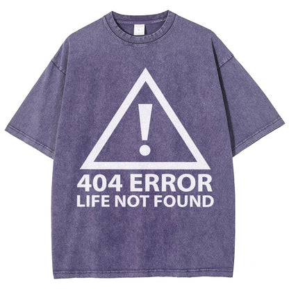 404 Error Life Not Found Vintage Distressed T-shirt