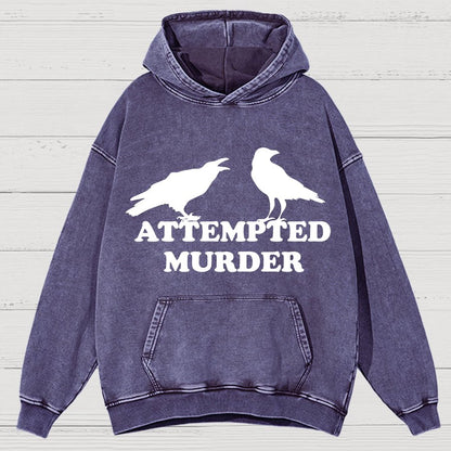 Attempted Murder Vintage Distressed Hoodie