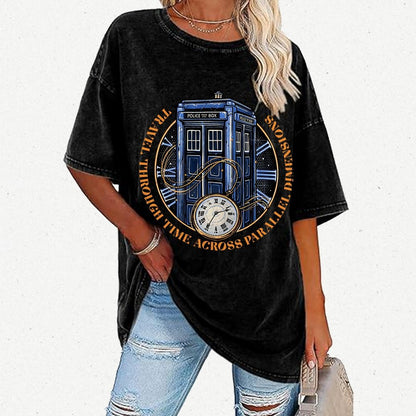 Across Parallel Dimensions Vintage Distressed T-shirt
