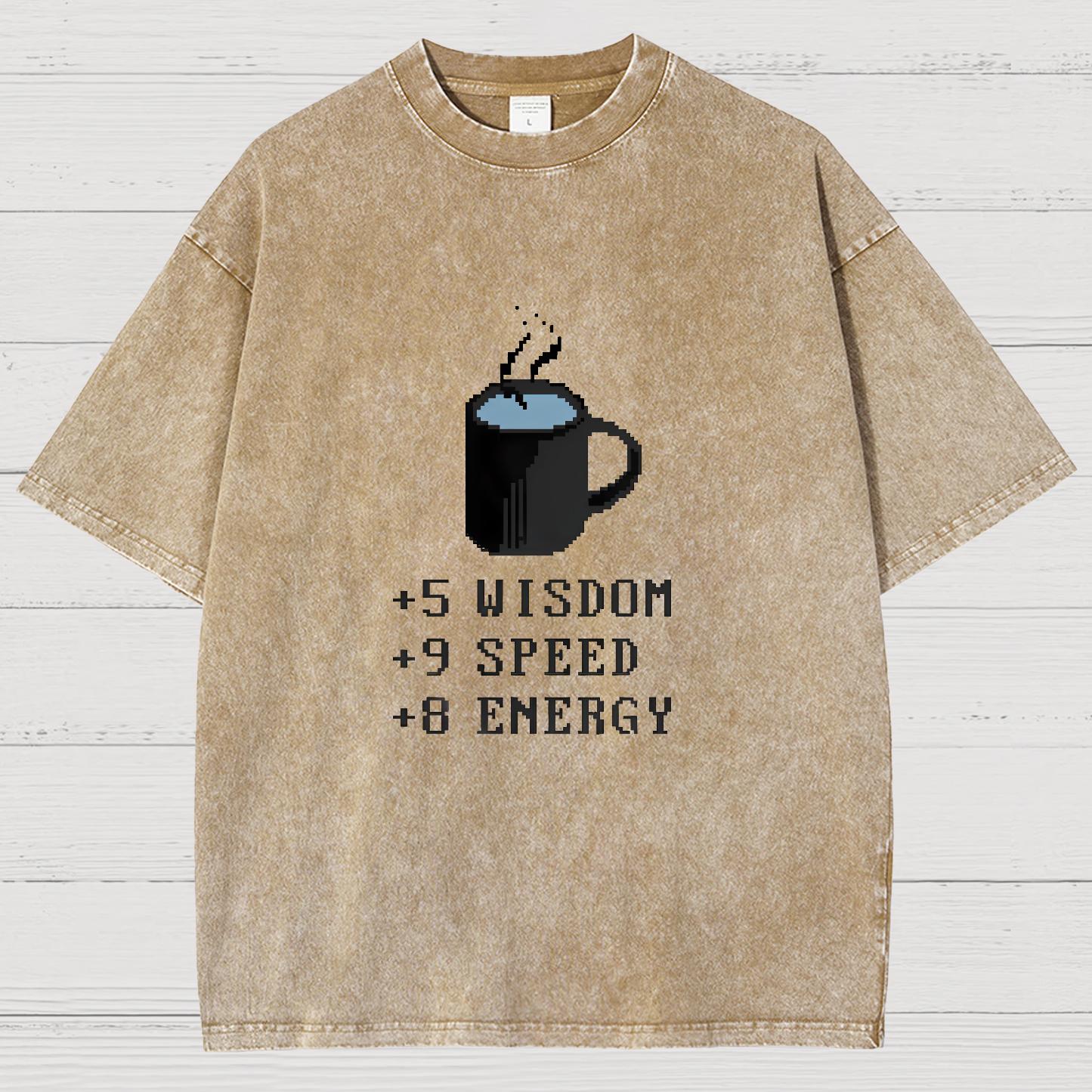 Coffee Plus To Stats Vintage Distressed T-shirt