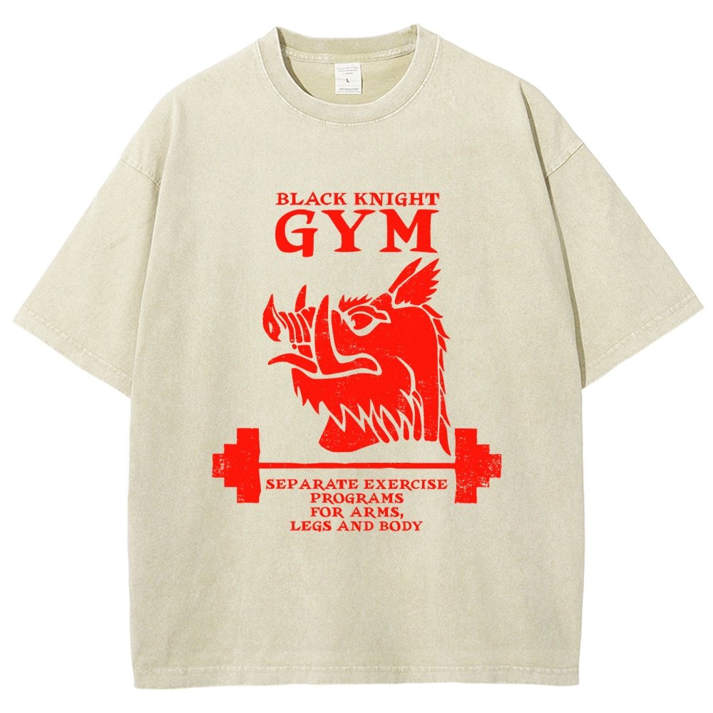 Black Knight Gym Vintage Distressed T-shirt