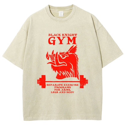Black Knight Gym Vintage Distressed T-shirt