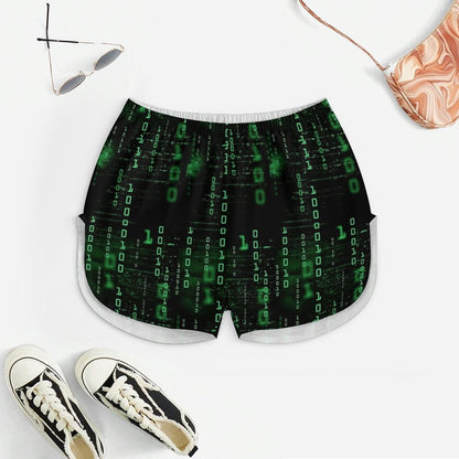 Binary Computer 1s and 0s Geeky Short Sleeve Shirt Women's Geek Suspender Cami Set