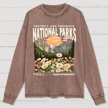 National Parks Washed Long Sleeve Tee