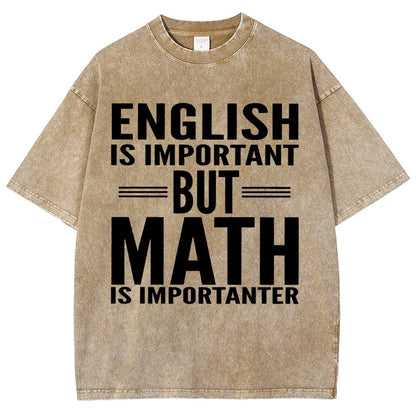 English is important but Math is importanter Vintage Distressed T-shirt
