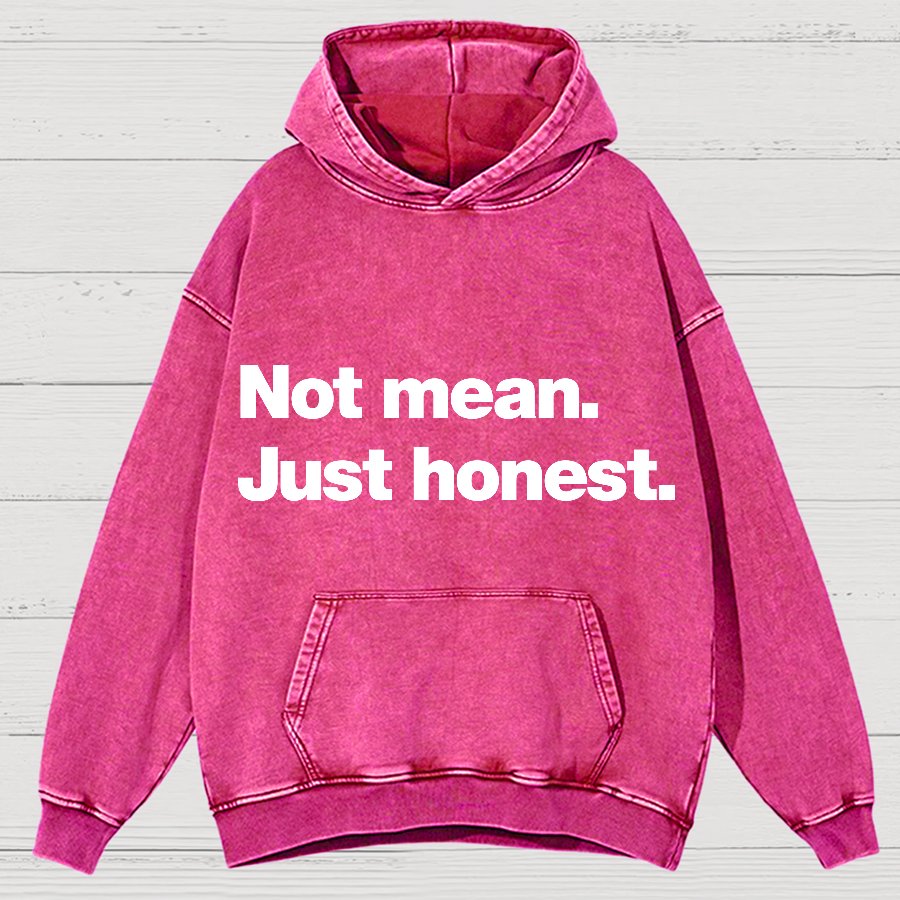 Not Mean. Just Honest Vintage Distressed Hoodie