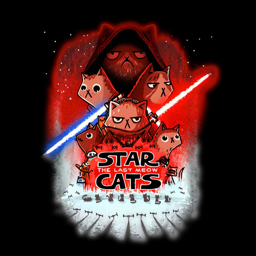 Star Cats The Last Meow Geek T-Shirt