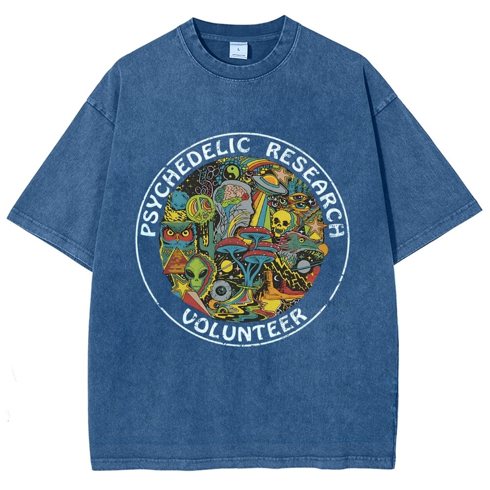 Psychedelic Research Volunteer Vintage Distressed T-shirt