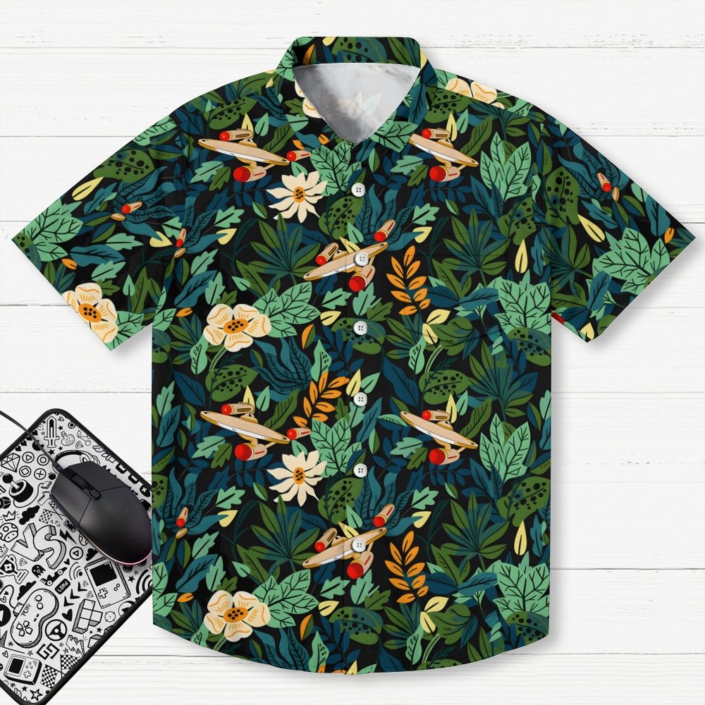 Scifi Spacecraft Geek Hawaiian Shirt