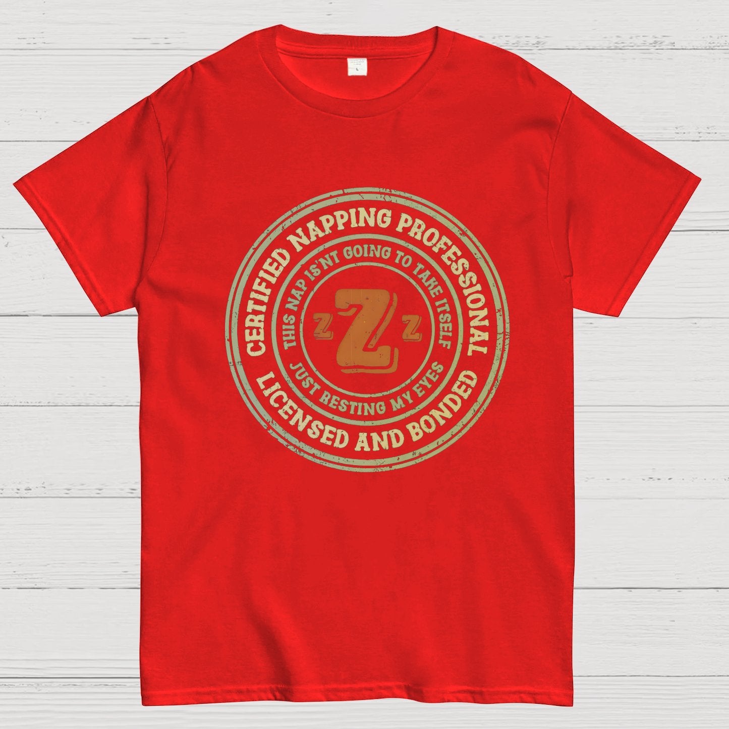 Certified Napping Professional Funny Z Geeky T-Shirt
