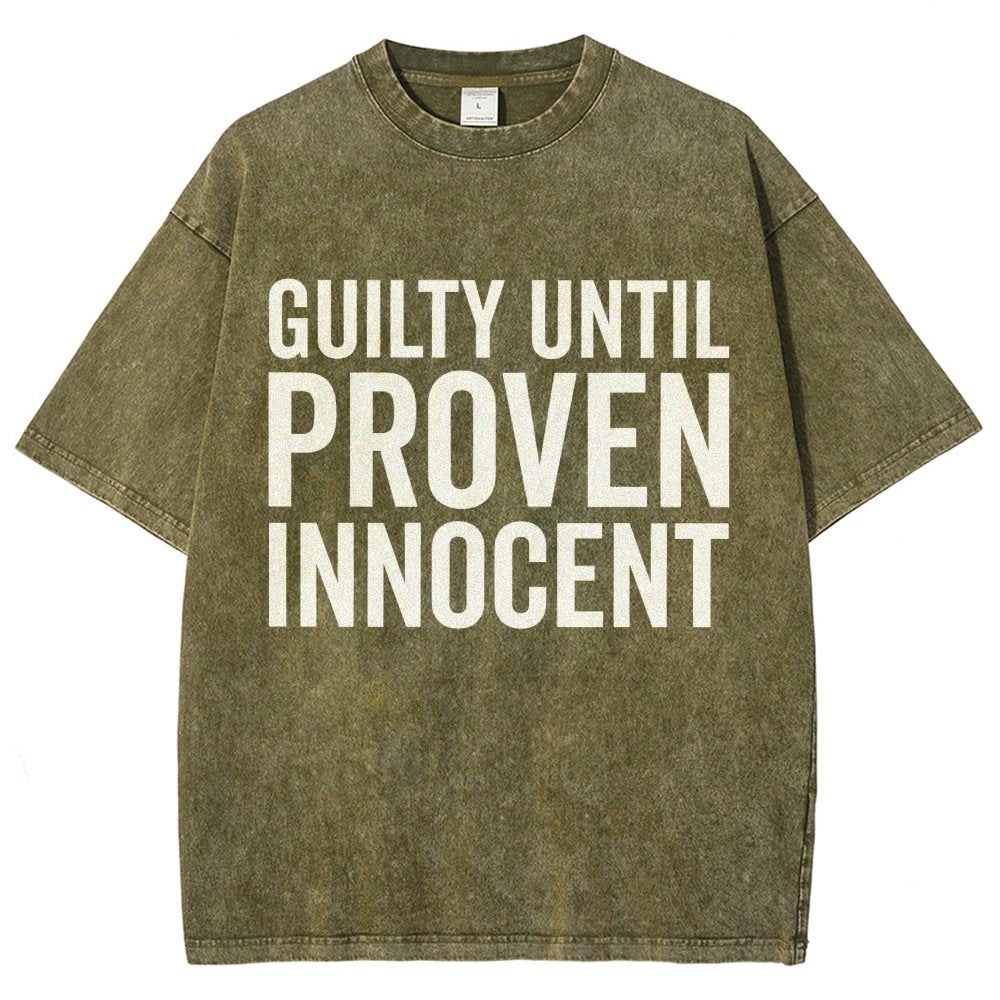 Guilty Until Proven Innocent Vintage Distressed T-shirt