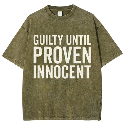Guilty Until Proven Innocent Vintage Distressed T-shirt