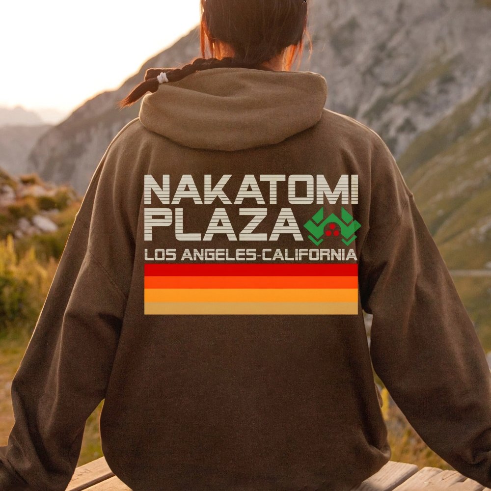 Retro Plaza Printed Back Unisex Cotton Hoodie