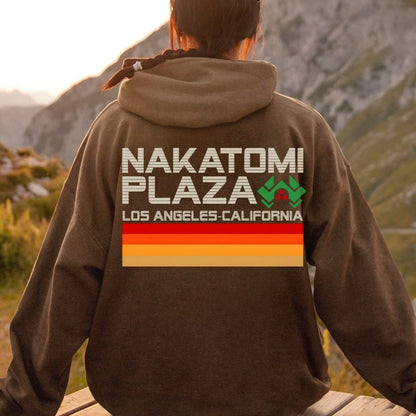 Retro Plaza Printed Back Unisex Cotton Hoodie