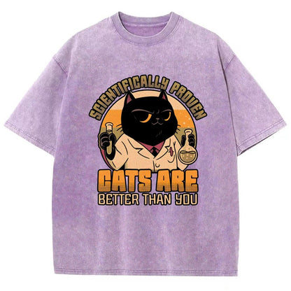 Cats Are Better Vintage Distressed T-shirt
