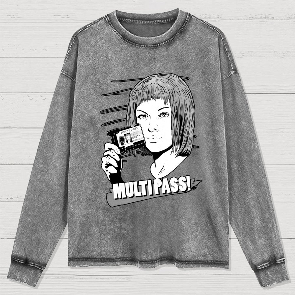 MULTIPASS! Washed Long Sleeve Tee
