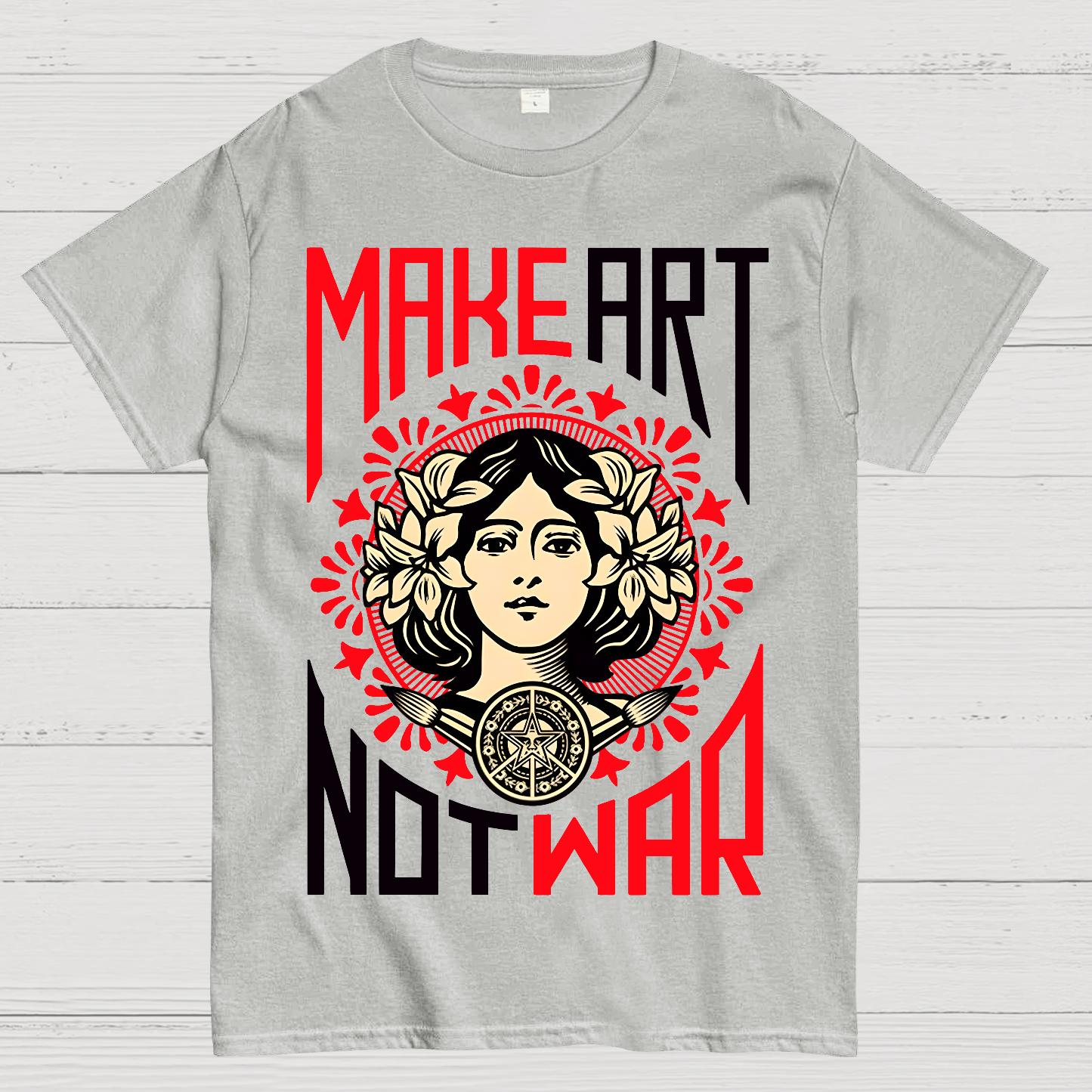 Make Art Not War Geek T-Shirt