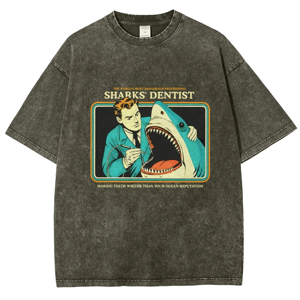 Sharks Dentist Vintage Distressed T-shirt