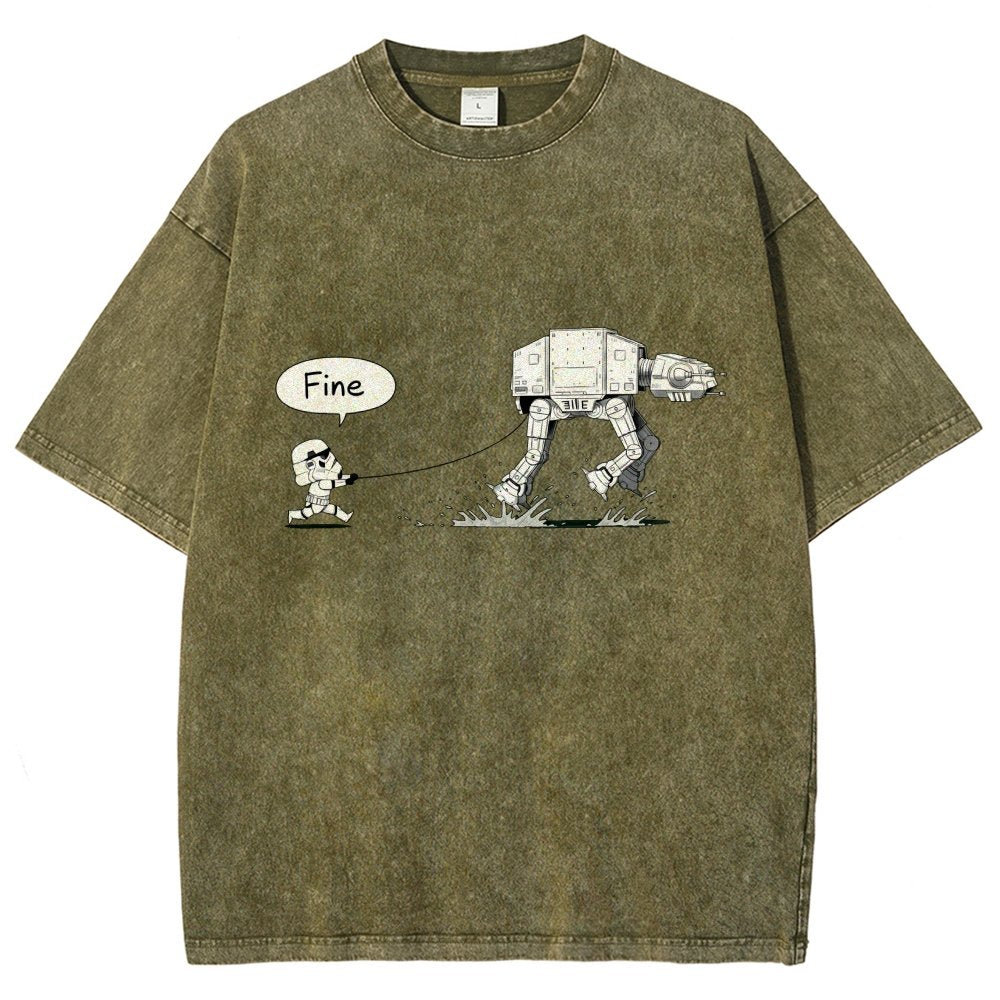 Empire Robot Dog - Space Battles Vintage Distressed T-shirt