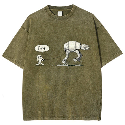 Empire Robot Dog - Space Battles Vintage Distressed T-shirt