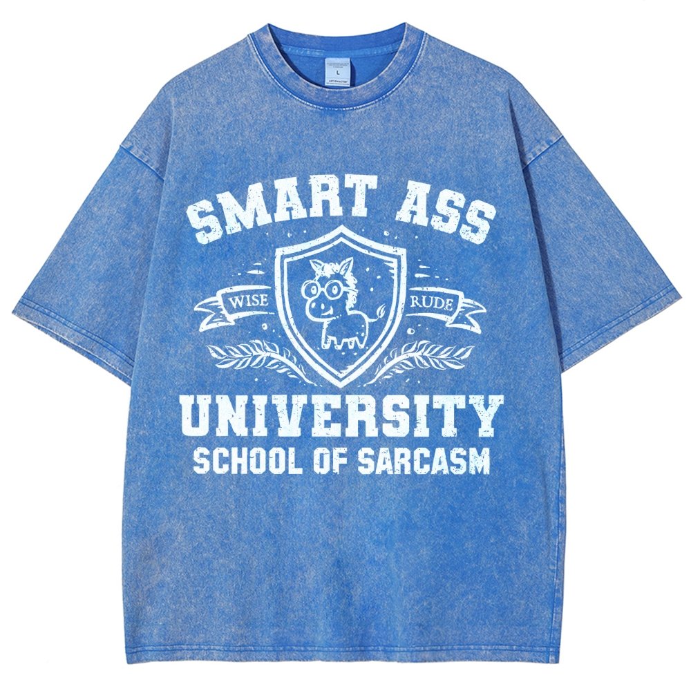 Smart Ass University Vintage Distressed T-shirt
