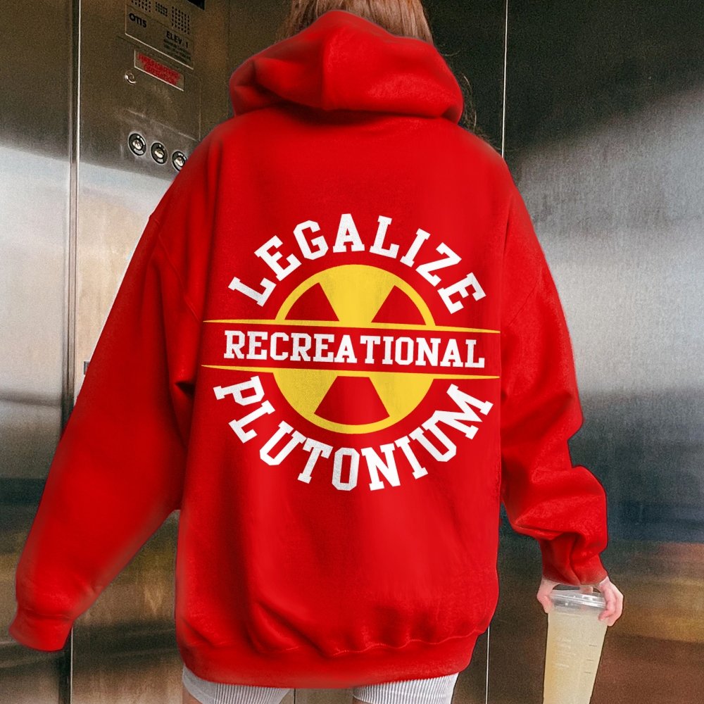 Legalize plutonium recreational Printed Back Unisex Cotton Hoodie