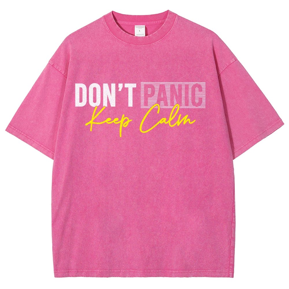 Don't panic keep calm Vintage Distressed T-shirt